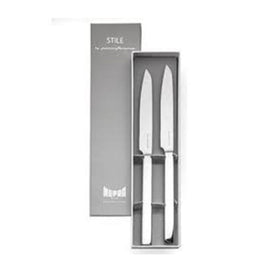 Stile Two-Piece Stainless Steel Steak Knife Set in Gift Box