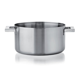 Stile 2.5-Quart 18/10 Stainless Steel 7" Casserole Pan with Lid/Two Handles