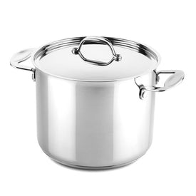 Glamour Stone 6.7-Quart 9" 18/10 Stainless Steel Non-Stick Stock Pot with Lid