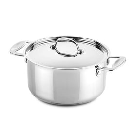 Glamour Stone 3-Quart 8" 18/10 Stainless Steel Non-Stick Casserole Pan with Lid/Two Handles