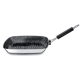 Glamour Stone 11" 18/10 Stainless Steel Non-Stick Grill Pan