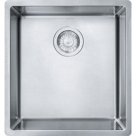 Cube 16.5" x 18" Single Bowl 18-Gauge Stainless Steel Undermount Prep Sink