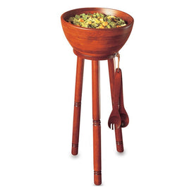 Chiang Mai Oversized Wood Salad Serving Bowl with Pair of Servers