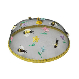 Bees Embroidered Mesh Food Domes Set of 4