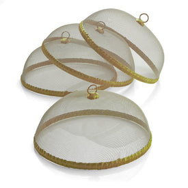 Gold Mesh Food Domes Set of 4 - OPEN BOX