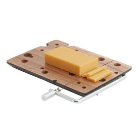 Wood Cheese Board with Wire Cutter