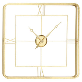 Extra-Large Gold Wall Clock with Roman Numerals
