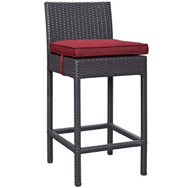 Convene Outdoor Patio Fabric Bar Stool with Seat Cushion