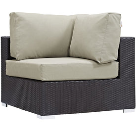 Convene Outdoor Patio Corner Chair with Cushions