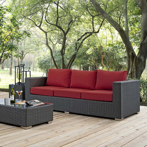 EEI-1860-CHC-RED Outdoor/Patio Furniture/Outdoor Sofas