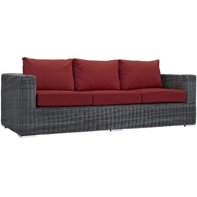 Product Image: EEI-1874-GRY-RED Outdoor/Patio Furniture/Outdoor Sofas