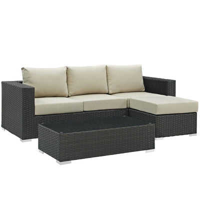 Product Image: EEI-1889-CHC-BEI-SET Outdoor/Patio Furniture/Outdoor Sofas
