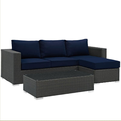 Product Image: EEI-1889-CHC-NAV-SET Outdoor/Patio Furniture/Outdoor Sofas