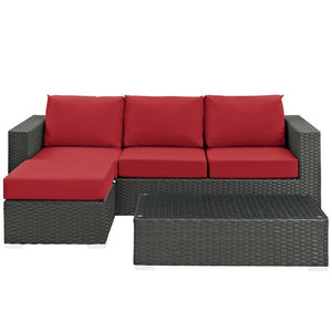 EEI-1889-CHC-RED-SET Outdoor/Patio Furniture/Outdoor Sofas