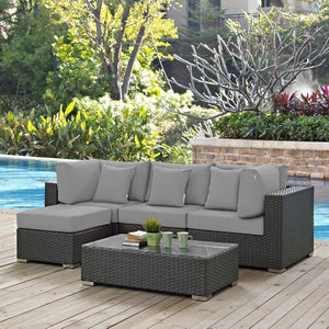 EEI-1890-CHC-GRY-SET Outdoor/Patio Furniture/Outdoor Sofas