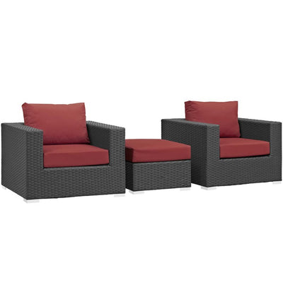Product Image: EEI-1891-CHC-RED-SET Outdoor/Patio Furniture/Patio Conversation Sets
