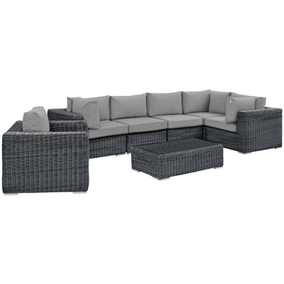 Product Image: EEI-1892-GRY-GRY-SET Outdoor/Patio Furniture/Outdoor Sofas