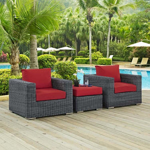 EEI-1905-GRY-RED-SET Outdoor/Patio Furniture/Patio Conversation Sets