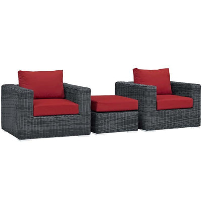 Product Image: EEI-1905-GRY-RED-SET Outdoor/Patio Furniture/Patio Conversation Sets