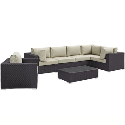 Product Image: EEI-2157-EXP-BEI-SET Outdoor/Patio Furniture/Outdoor Sofas