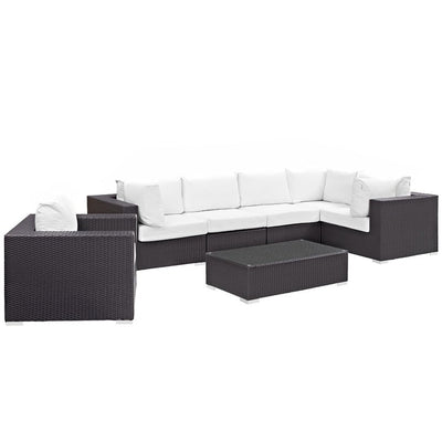 Product Image: EEI-2157-EXP-WHI-SET Outdoor/Patio Furniture/Outdoor Sofas
