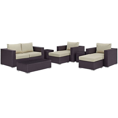 Product Image: EEI-2159-EXP-BEI-SET Outdoor/Patio Furniture/Outdoor Sofas