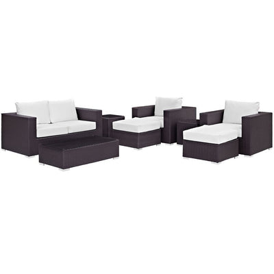 Product Image: EEI-2159-EXP-WHI-SET Outdoor/Patio Furniture/Outdoor Sofas