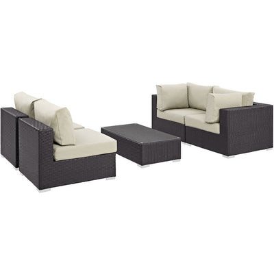 Product Image: EEI-2163-EXP-BEI-SET Outdoor/Patio Furniture/Outdoor Sofas