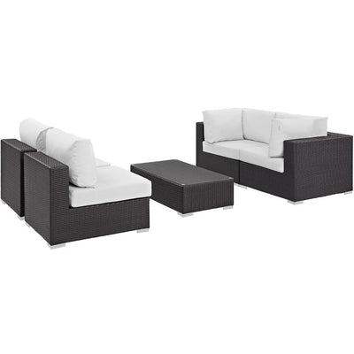 Product Image: EEI-2163-EXP-WHI-SET Outdoor/Patio Furniture/Outdoor Sofas