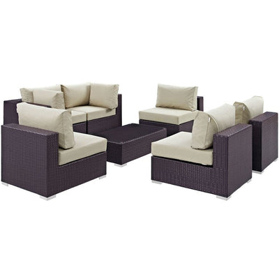 Product Image: EEI-2164-EXP-BEI-SET Outdoor/Patio Furniture/Outdoor Sofas