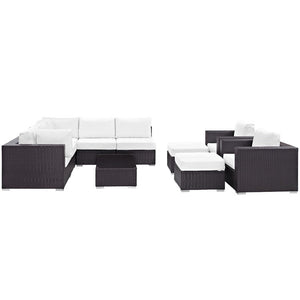 EEI-2169-EXP-WHI-SET Outdoor/Patio Furniture/Outdoor Sofas