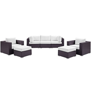 EEI-2200-EXP-WHI-SET Outdoor/Patio Furniture/Outdoor Sofas
