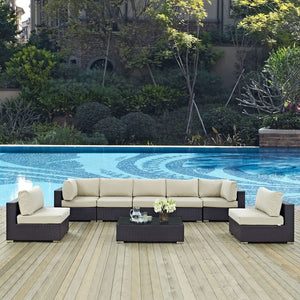 EEI-2205-EXP-BEI-SET Outdoor/Patio Furniture/Outdoor Sofas