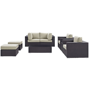 EEI-2206-EXP-BEI-SET Outdoor/Patio Furniture/Outdoor Sofas