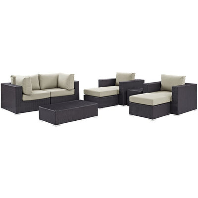 Product Image: EEI-2206-EXP-BEI-SET Outdoor/Patio Furniture/Outdoor Sofas