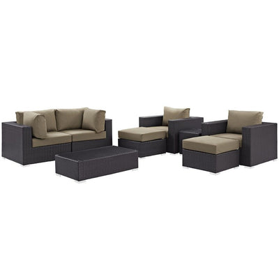 Product Image: EEI-2206-EXP-MOC-SET Outdoor/Patio Furniture/Outdoor Sofas