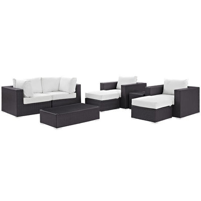 Product Image: EEI-2206-EXP-WHI-SET Outdoor/Patio Furniture/Outdoor Sofas