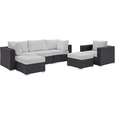 Product Image: EEI-2207-EXP-WHI-SET Outdoor/Patio Furniture/Outdoor Sofas