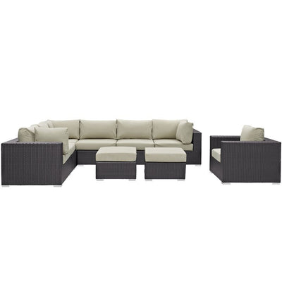 Product Image: EEI-2208-EXP-BEI-SET Outdoor/Patio Furniture/Outdoor Sofas
