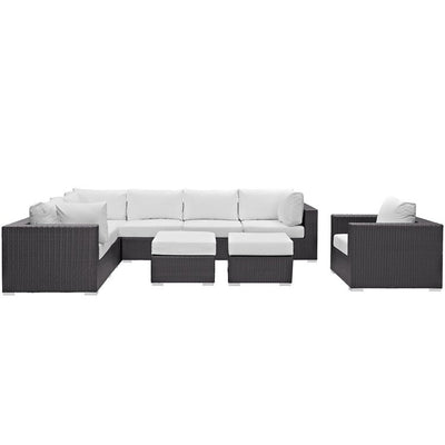 Product Image: EEI-2208-EXP-WHI-SET Outdoor/Patio Furniture/Outdoor Sofas