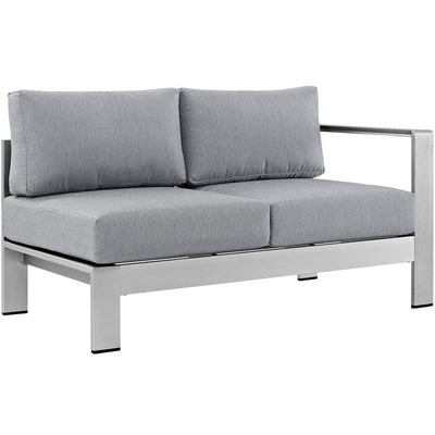 Product Image: EEI-2262-SLV-GRY Outdoor/Patio Furniture/Outdoor Sofas