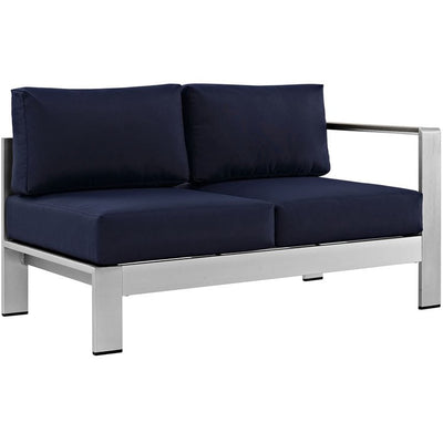 Product Image: EEI-2262-SLV-NAV Outdoor/Patio Furniture/Outdoor Sofas