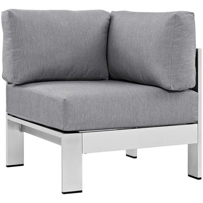 Product Image: EEI-2264-SLV-GRY Outdoor/Patio Furniture/Outdoor Sofas