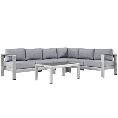 Product Image: EEI-2557-SLV-GRY Outdoor/Patio Furniture/Outdoor Sofas