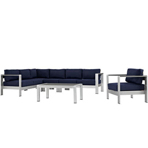 EEI-2558-SLV-NAV Outdoor/Patio Furniture/Outdoor Sofas