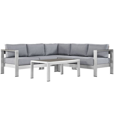 Product Image: EEI-2559-SLV-GRY Outdoor/Patio Furniture/Outdoor Sofas