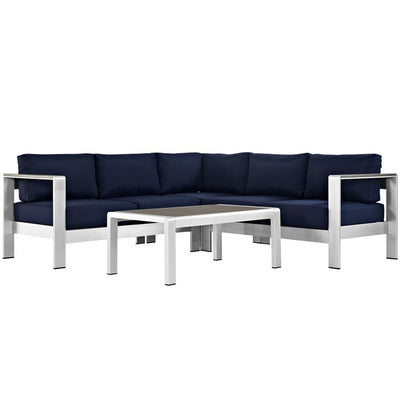 Product Image: EEI-2559-SLV-NAV Outdoor/Patio Furniture/Outdoor Sofas