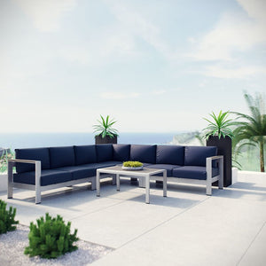 EEI-2561-SLV-NAV Outdoor/Patio Furniture/Outdoor Sofas