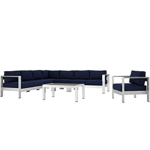 EEI-2562-SLV-NAV Outdoor/Patio Furniture/Outdoor Sofas