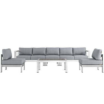Product Image: EEI-2565-SLV-GRY Outdoor/Patio Furniture/Outdoor Sofas